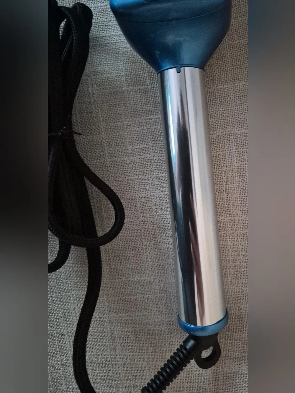 BaByliss Silver & Blue Thermal Hair Straightening Brush Nano Titanium